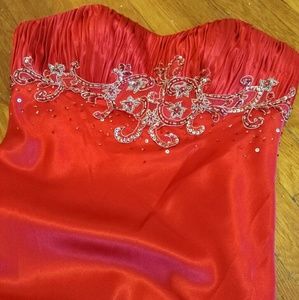 Red Hot Gown w/ Silver Accents